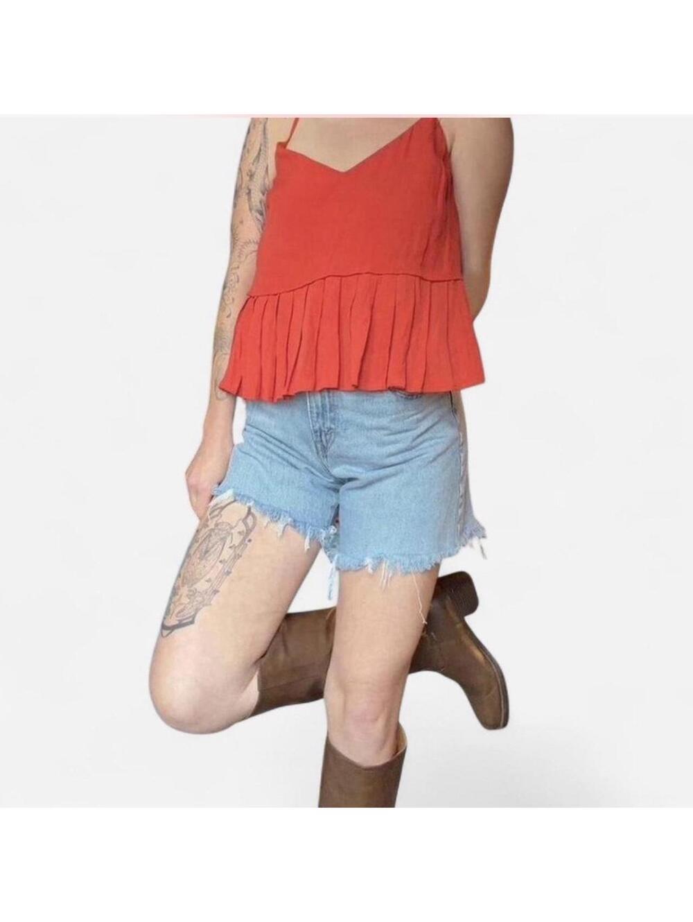 Forever 21 Women's Red and Orange Vests-tanks-cami